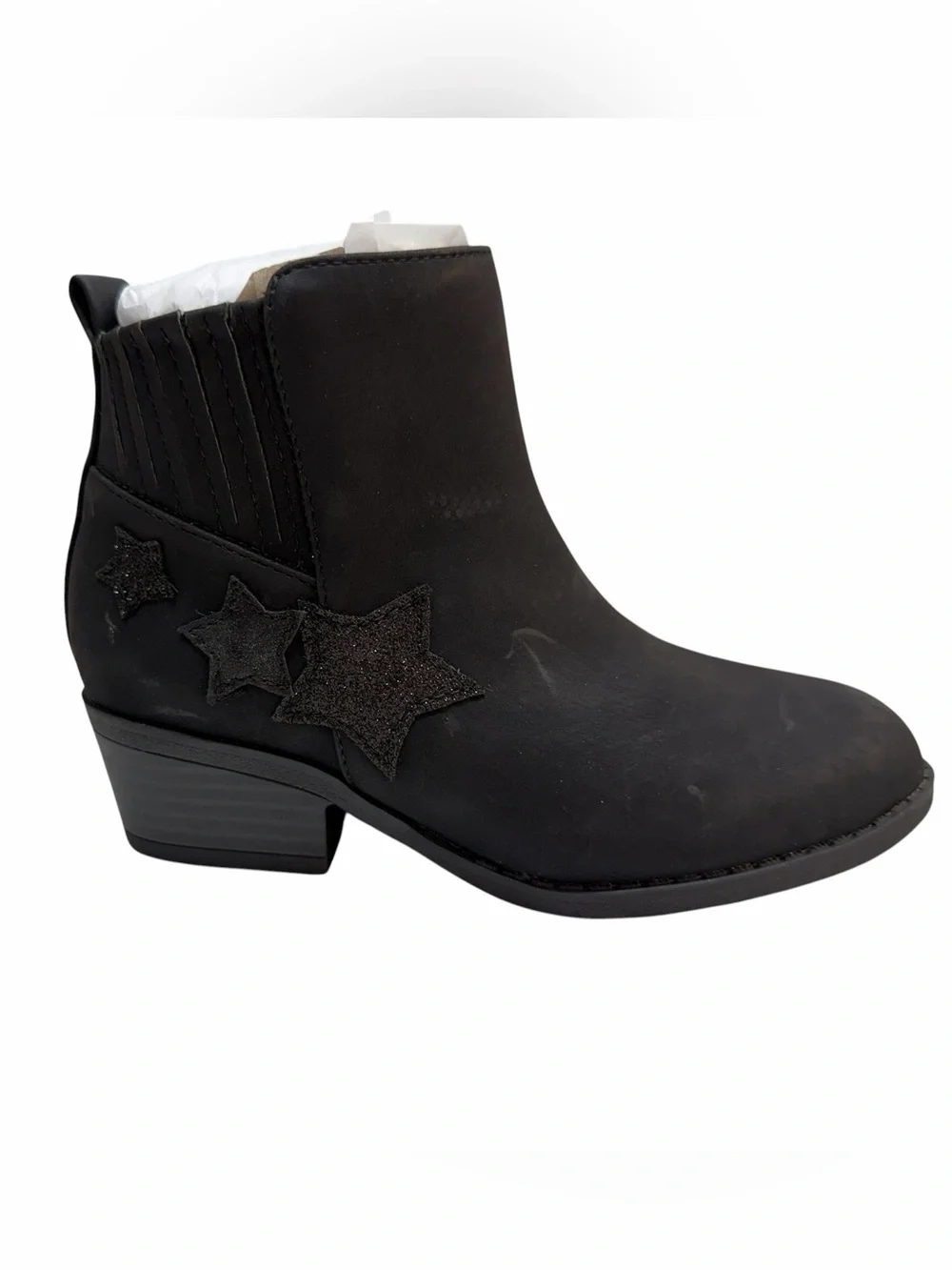 Blowfish Malibu Starling-K Western Booties Girls US 13 Black Star Boots NWOB